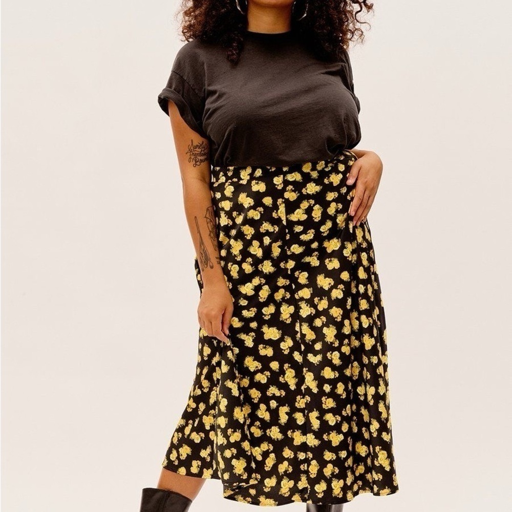 FOR LOVE AND LEMONS Lilian Floral Midi Skirt